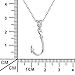 YFN Sterling Silver Tiny Hawaiian Hand Carved Charm Fish Hook Pendant Necklace for Men (Fish Hook)