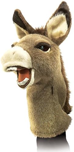 Folkmanis Donkey Stage Puppet, Brown 