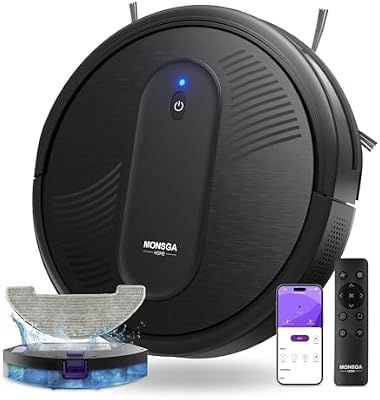 Robot Aspirapolvere Lavapavimenti 3-in-1, 4000Pa, Autonomia 140min