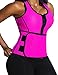 Lelinta Neoprene Sauna Suit - Sauna Tank Top Vest with Adjustable Shaper Trainer Belt,Red,L(Fit For Waist:29.9