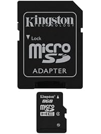 Kingston 8 GB microSDHC Class 4 Flash Memory Card SDC4/8GBET