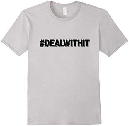 Men's DEALWITHIT T-SHIRT Deal With it Tee XL Silver
