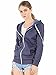 EASYHON Womens Soft Zip Up Fleece Hoodie Sweater Jacket
