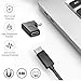 GodSpin USB-C 90 Degree Angle Adapter [2 Pack] - Male to Female, Right & Left Angled, USB 3.1 Type-C Extension for Laptop & Tablet (Black)