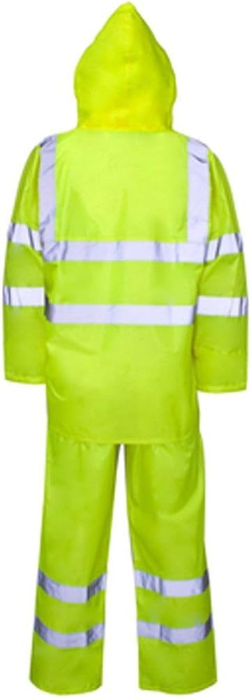 Forever Hi Viz Waterproof Rainsuit Set High Vis Visibility Jacket & Trouser: Clothing