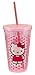 Vandor 18151 Hello Kitty 18 oz Acrylic Travel Cup with Lid and Straw, Pink
