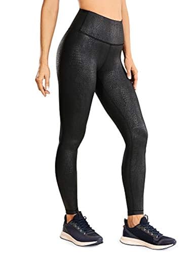 CRZ YOGA Women's Matte Faux Leather Leggings 28'' Stretchy