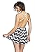 Moxeay Deep V Neck Playsuit Backless Chiffon Short Jumpsuit (S, Black)