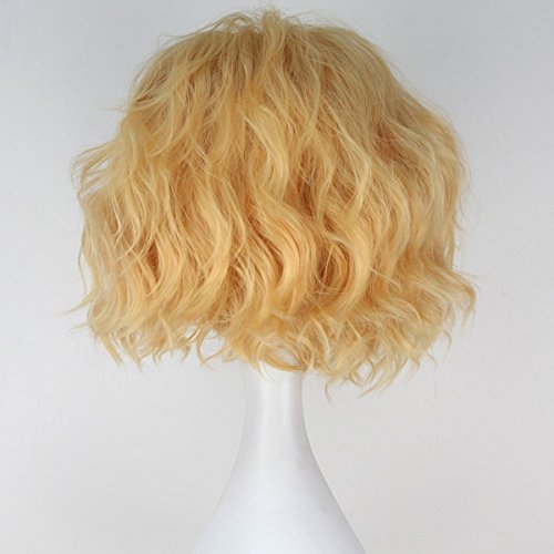 Black Widow Wig for Women, Adult Cosplay Wigs Short Blonde Curly Halloween Christmas Fancy Ball - Image 5
