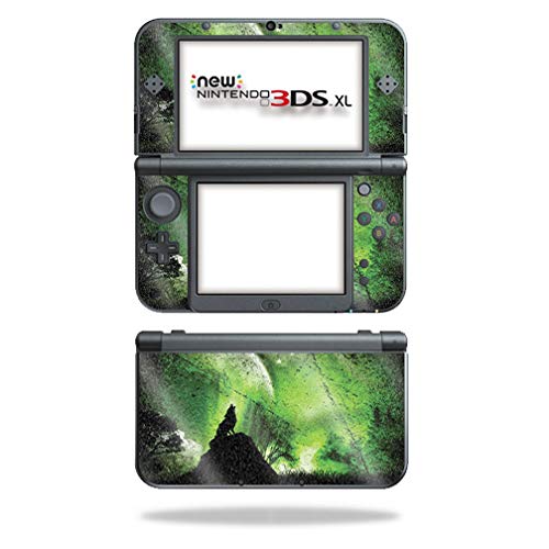 MightySkins Glossy Glitter Skin for Nintendo New 3DS XL (2015) - Howling Wolf |…