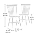 Sauder Cottage Road Spindle Back Chair, White finish