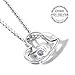 T400 Sterling Silver Birthstone Heart Necklace I Love You to the Moon and Back Jewelry Birthday Gift for Women
