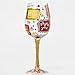 Designs by Lolita “Thank You Thank You” Hand-painted Artisan Wine Glass, 15 oz.