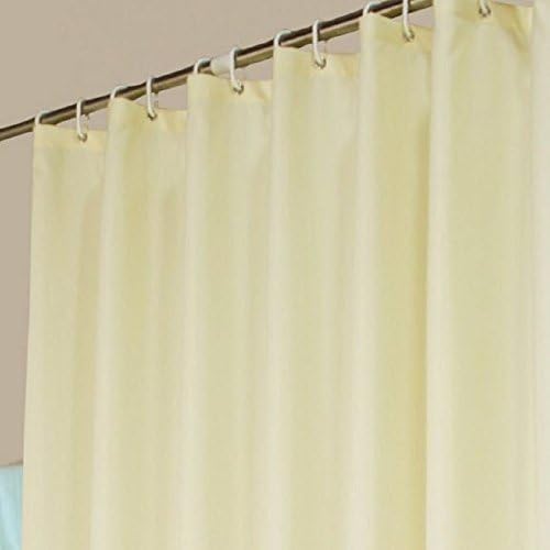 Ufaitheart 72 x 78 Inches Extra Long Fabric Shower Curtain Hotel Bathroom Shower Curtain Set with Hooks, Light Beige