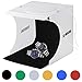 Portable Photo Studio Box for Jewellery and Small Items Photography Lighting Studio Box Booth Shooting Tent Kit with 2x20 LED Lights 6 Colors Backdrops