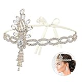 Lurrose Vintage Headpiece 1920s Leaf Medallion Headband Wedding Bridal Themed Party Hair Accessories for Women