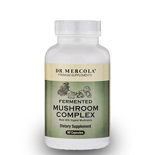 Dr. Mercola Fermented Mushroom Complex - 90 Capsules - Immune System Antioxidant Boost! - 7 Mycelium Species Including Cordyceps, Reishi, Shiitake, Maitake, Turkey Tail - Made from Organic Mushrooms