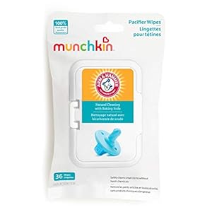 Munchkin Arm & Hammer Pacifier Wipes – Safely Cleans Baby and Toddler Essentials, 1 Pack, 36 Wipes