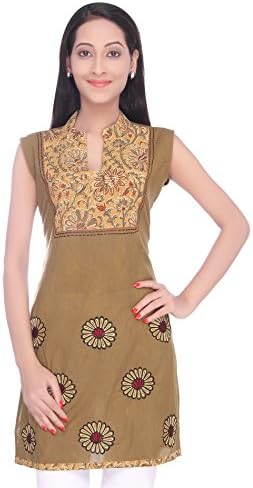 Viniyog Women's Cotton Green Kurti