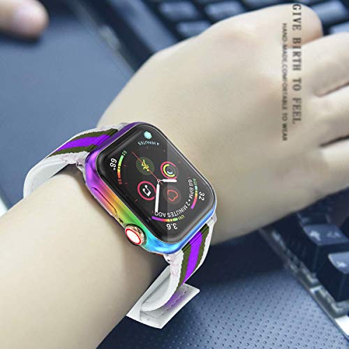 JZK Apple Watch Series 5 40mm Screen Protector,iWatch Protective Case Soft Plated TPU All-Around Ultra-Thin Bumper Cover for Apple Watch Series 4 Series 5 40mm Nike+, Edition Accessories