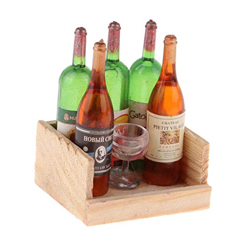 image for NATFUR Miniature Champagne Beer Bottles Goblet Magnetic Miniature Frid