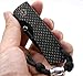 Cool Hand 5.2'' Carbon Fiber Folding Knife, 2'' Polished Black Mirror Ceramic Blade, EDC Foldable Pocket Knife, Liner Lock, 1.5 OZ Light Wight, Ambi Thumb Stud