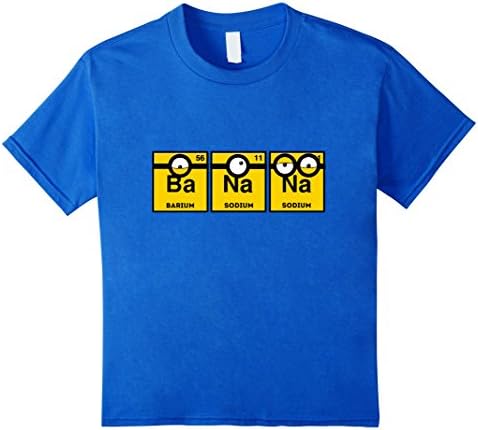 Kids Yellow Banana Periodic Table T-Shirt 8 Royal Blue
