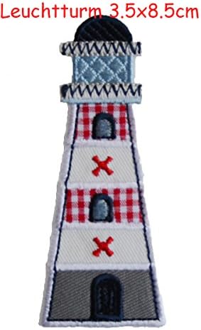 2 high-quality hand-laid applique patches Fairy Katie 7x11 and Lighthouse 3.5x8.5 - both embroidery appliques by TrickyBoo Design Zurich