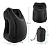 Inflatable Travel Pillow,Flight Sleep Pillow, Portable Air Travel Set with Ear Plugs, Eye Mask, Multifunctional Neck Rest Pillow for Airplanes,Cars, Buses, Trains, Office Napping (Black)