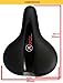 XWERX Memory Foam Elastomer Coil Spring Suspension Bike Bicycle Seat Most Comfortable Reflective Ultra Soft Design Saddle with Mounting Clamp Adapter