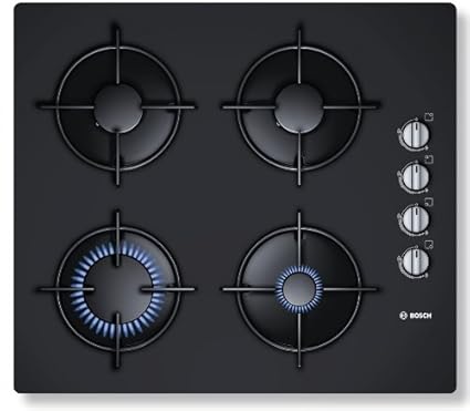 Bosch Pop616b10e 4 Burner Black Ceramic Glass Gas Hob Amazon Co
