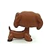 ZAD #640 Rare Littlest Pet Shop Brown Dachshund Dog Puppy Diamond Eyes Animal LPS