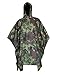 HOW'ON Multifunction Rain Poncho Waterproof Poncho Hooded Poncho Emergency Raincoat Jungle Camo