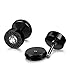 FIBO STEEL 3 Pairs Stainless Steel Mens Stud Earrings for Women Ear Piercing Plugs Tunnel