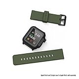 Catalyst Apple Watch Case Silicone Band (24mm) 42mm Apple iWatch Series 3, 2 & 1 and The 44mm Series 4[Stainless Steel Buckle, Soft Yet Resistant iWatch Wristbands/Strap], Army Green