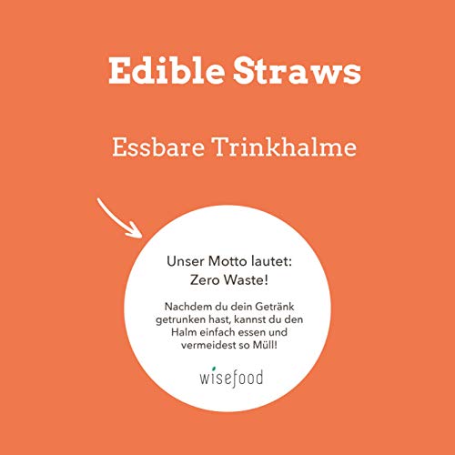 Wisefood - Essbarer Strohhalm - essbarer Trinkhalm als Alternative zu Glasstrohhalme Einweg-Plastik-Strohhalm… – Bild 3