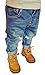 EMAOR Unisex Kids Baby Elastic Waist Ripped Holes Denim Pants Jeans Blue, US 18M
