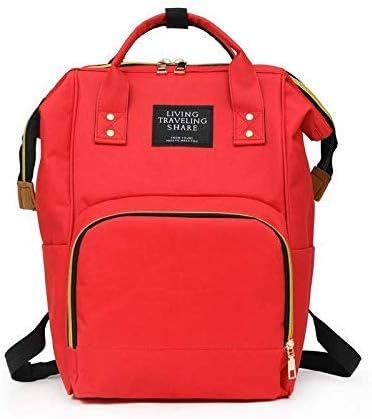 Dewberries Diaper Bag Backpack Large Trendy Baby Mother Smart Travel Organizer(Red)