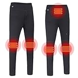Letsfree USB Heated Pants Women Rechargeable Insulated Pants Men Heated Slim Fit Heated Baselayer Pants