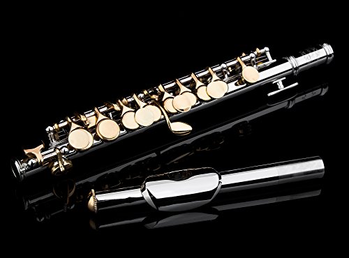 Glory Key of C Piccolo with Case, Joint Grease, Cleaning Cloth and Rod, and Gloves, Silver/Gold keys ~ More COLORS Available ! CLICK on LISTING to SEE All Colors - Thumbnail 6