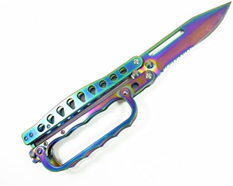 Icetek Sports Outdoor Self-Defense Folding Knifes Portable, Silver