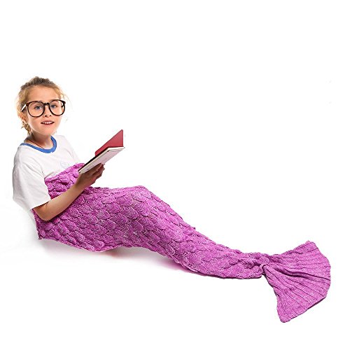 Mermaid Blanket for Kids,Amyhomie Mermaid Tail Blanket,Super Soft All Seasons