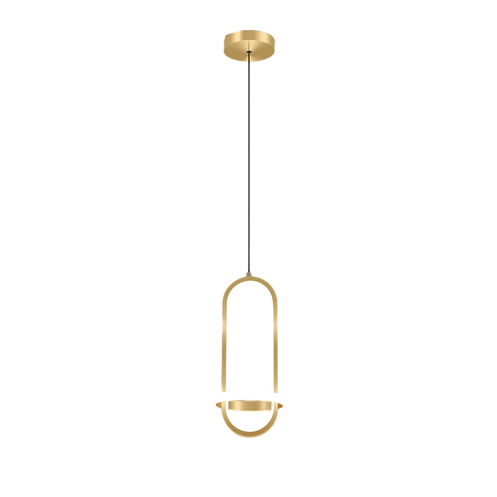 NICRX 21W Gold LED Hanging & Pendant Light, Dimmable Hanging & Pendant Lamp for Living Room Dining Room Bedside (Gold)