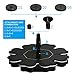lailme Solar Fountain,Solar Powered Fountain Pump for Bird Bath, New Model Solar Water Fountain Pump 1.6W with 4 Different Spray Pattern Heads for Pool, Garden, Pond, Fish
