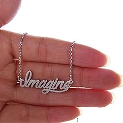 AOLO Imagine Words Necklace Name Jewelry Monogram