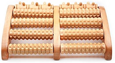 WUJI Foot Massage Roller, Solid Wood/High Quality, After work relax, Relieve Foot/Heal Pain, Increase Blood Circulation (wood)