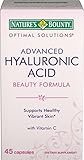 Optimal Solutions, Advanced Hyaluronic Acid, 45 Capsules - Nature's Bounty by Nature's Bounty