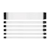 Antec Power Supply Sleeved Cable /24pin ATX /4+4pin EPS /8-pin PCI-E /6pin PCI-E PSU Extension Cable Kit 30cm Length with Combs, White