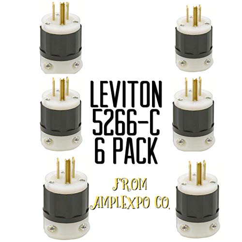 Leviton Grounding Plug Indust. 15 Amp 2 Pole, 3 W Nema 5 - 15 Pole Csa B/W Carded