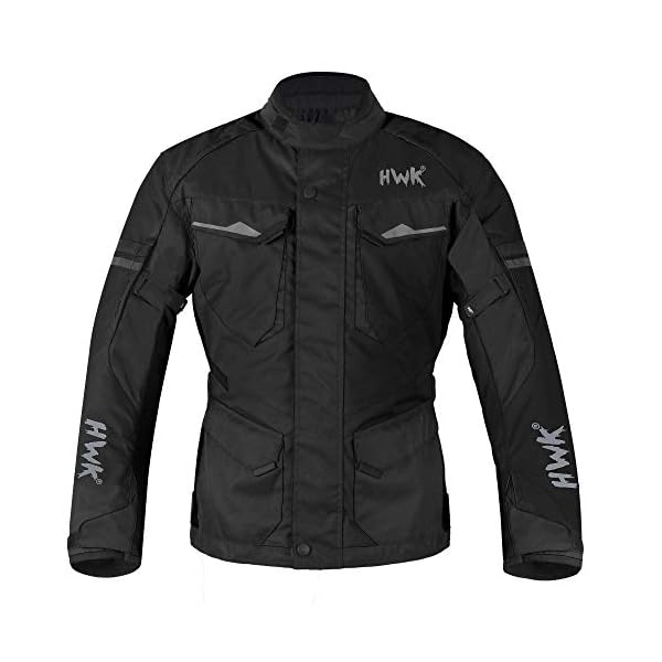 HWK Motorcycle Jacket for Men Adventure/Touring with Cordura Textile